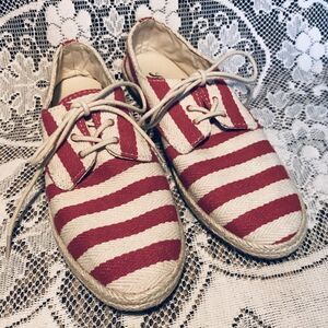 Guess Lace-up Striped Espadrilles